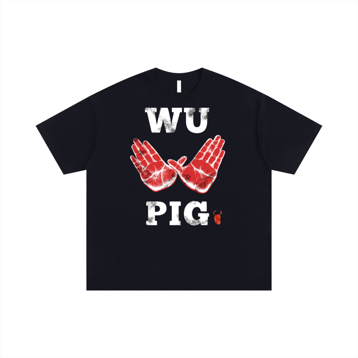 WU PIG NATION (Black)-Regular Oversized Tee