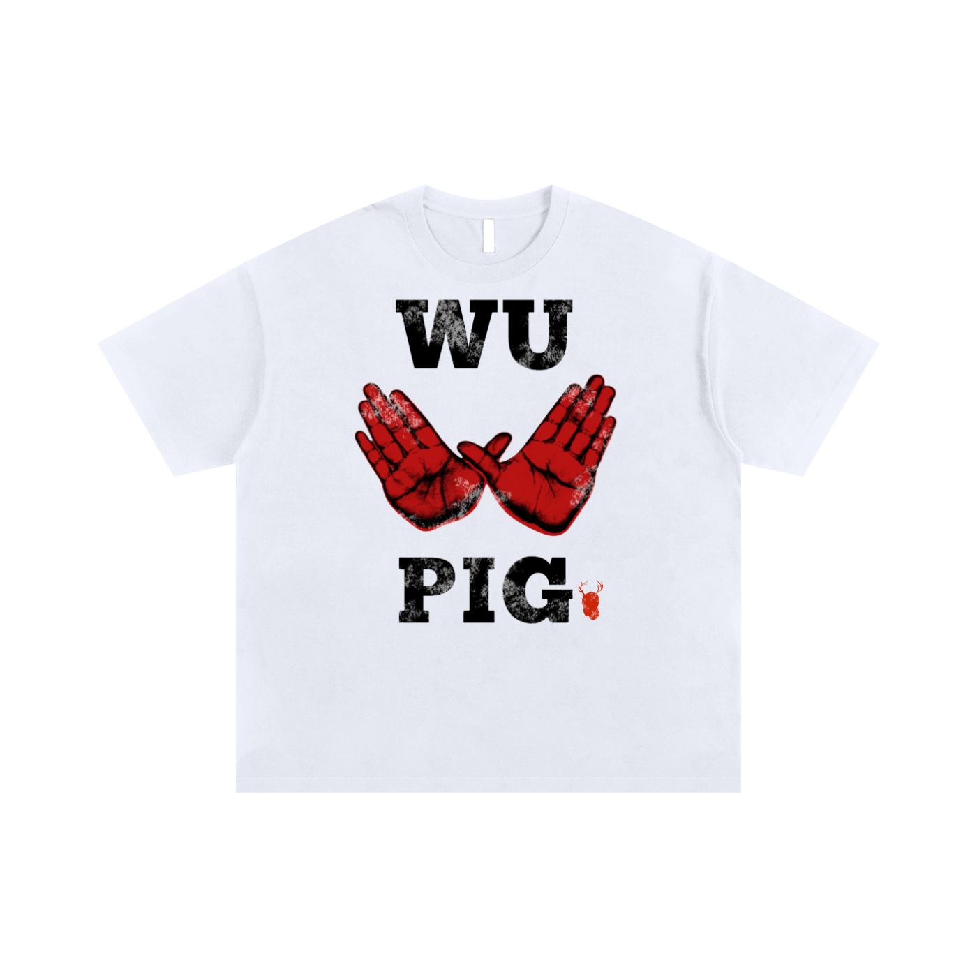 WU PIG NATION (White)- Regular Oversized Tee