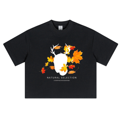 "AUTUMN LEAVES" Oversized/Cropped Boxy-T