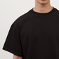 "GO TOUCH GRASS" Oversized Cropped T-Shirt (BLACK)