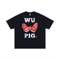 WU PIG NATION (Black)-Regular Oversized Tee