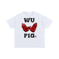 WU PIG NATION (White)- Regular Oversized Tee
